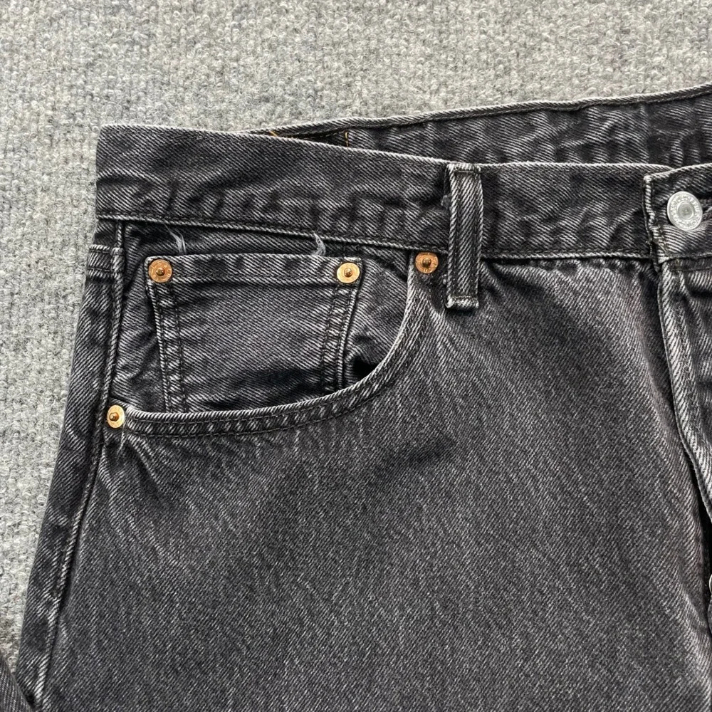 Levi's 501 Jeans Mens 38x30 Black Original Fit Straight Leg Button Fly Denim